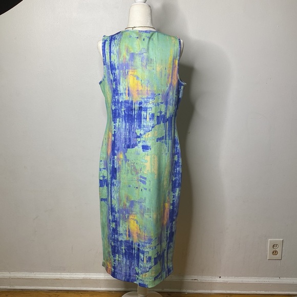 Green Blue Mesh Dress - Picture 10 of 10